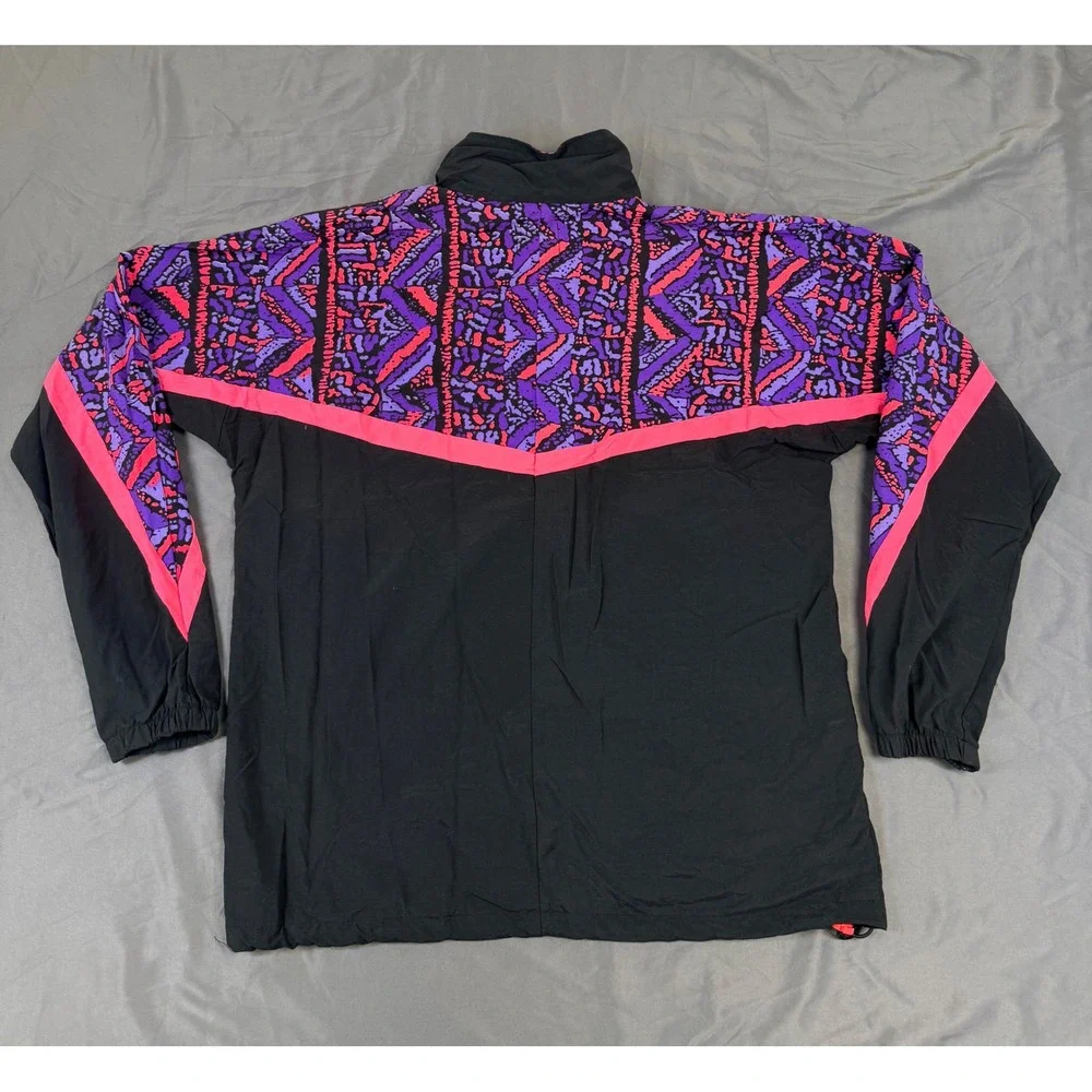 Insport Dave Scott Hood to Coast Relay Windbreaker Mens L Black Pink 90s Vintage